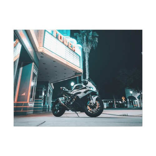 BMW Inspired S1000RR High Resolution Museum Quality Horizontal Canvas Print #020 - Picture 3 of 10