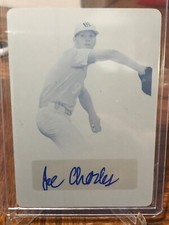 2018 Leaf Metal Auto 1/1 Joe Charles CYAN Printing Plate Perfect Game NY Mets