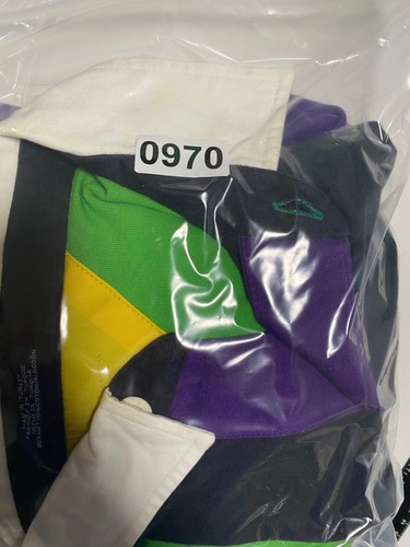 VTG y2k Tommy Hilfiger Athletics long Collared shirt 2xL Joker Green Purple XXL - Picture 18 of 18