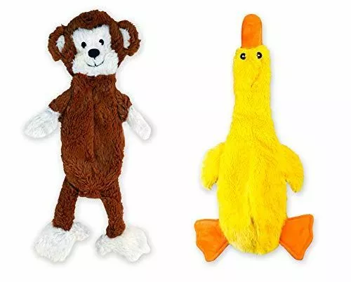 Non squeaky top plush dog toys