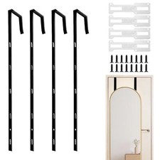 4 PCS Over The Door Mirror Hanger Adjustable 13.7-inch Door Mirror Hanger Set...