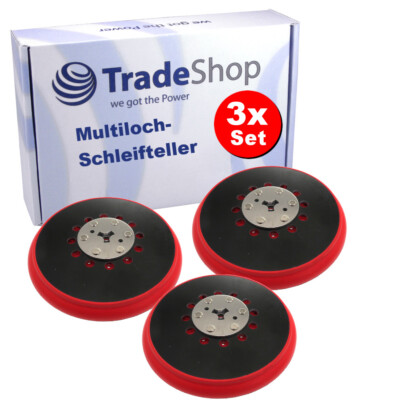 3x Multiloch Schleifteller Haftteller Ø150mm für Festool ETS 150, LEX 15