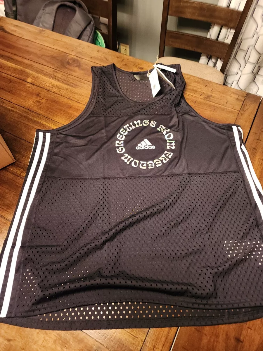 Adidas Womens Performer Mesh-Back Basketball Tank Top