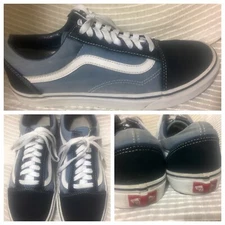 Vans Off The Wall Old Skool Shoe Men’s Sz 7.5 Women’s Sz 9 500714 Blue Gray