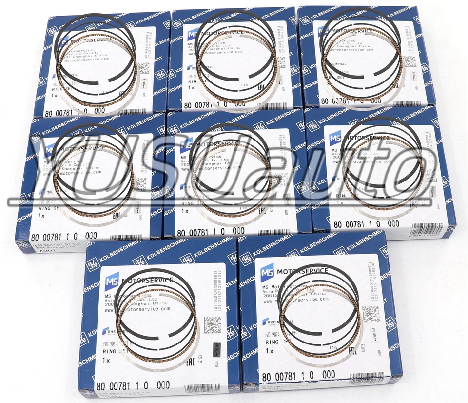 Комплект поршневых колец STD 8x Φ84,5 мм для 4,2 л Audi S4 A6 C6 A8 VW Touareg 06E198151B - Изображение 2 из 4