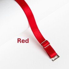 RED REPLACEMENT BRA STRAPS - ADJUSTABLE - SIL - 1CM WIDE - 2 PAIRS