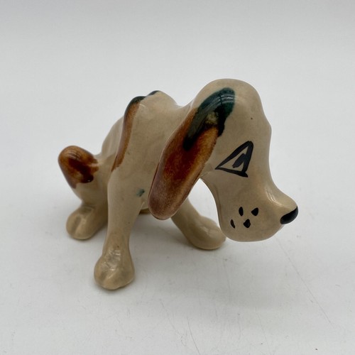 Vintage Grindley Ware Hound Dog Figurine Folk Art Sebring Ohio USA Pottery - Picture 5 of 11