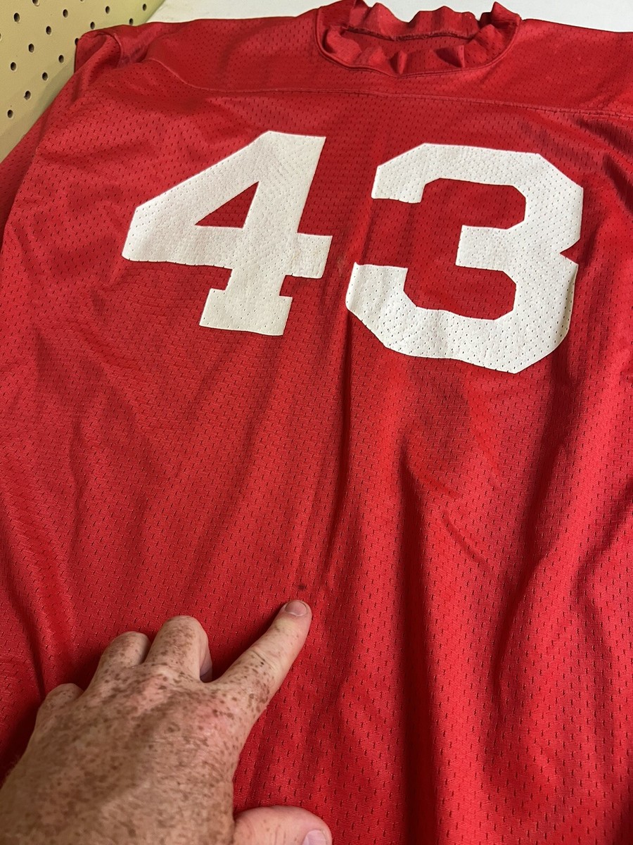 VINTAGE Champion Football Jersey Medium Red #43 USA Made