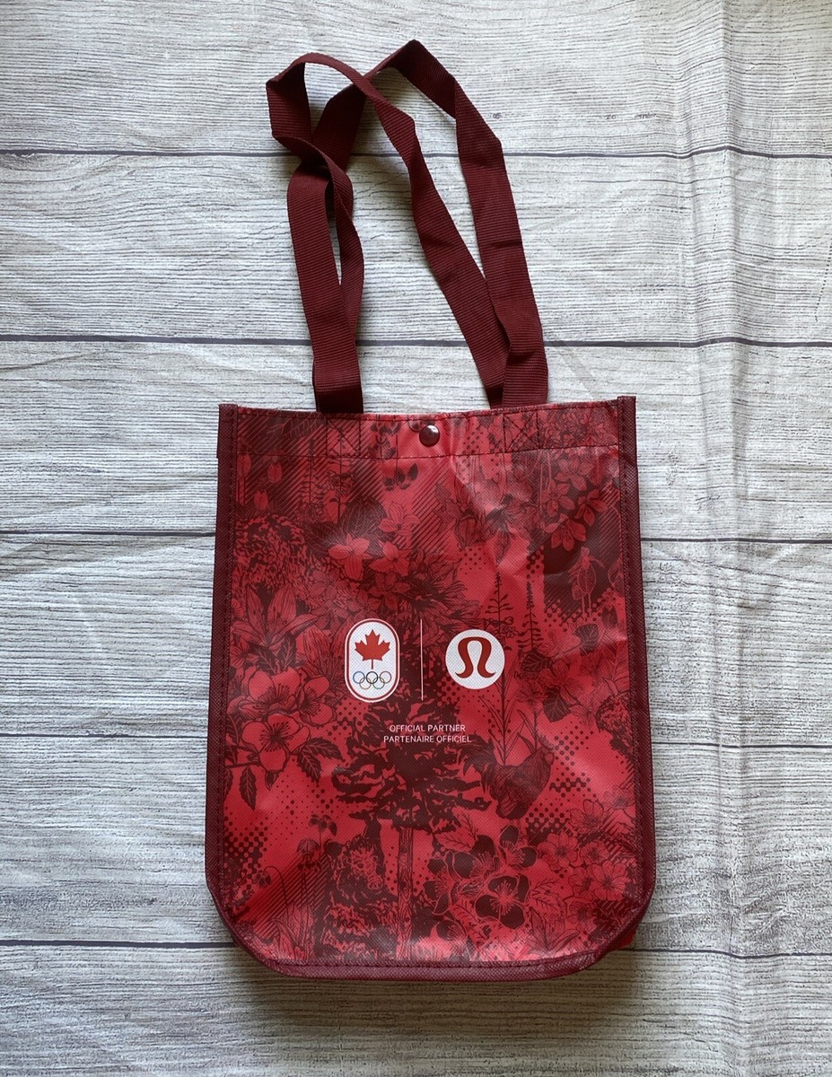 lululemon canada tote bag SMALL Lululemon TEAM CANADA 2024 Reusable Shopping Bag