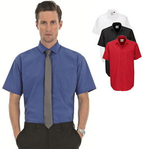B&C Kurzarm Hemd Business-Freizeit Shirt I S M L XL XXL 3XL 4XL