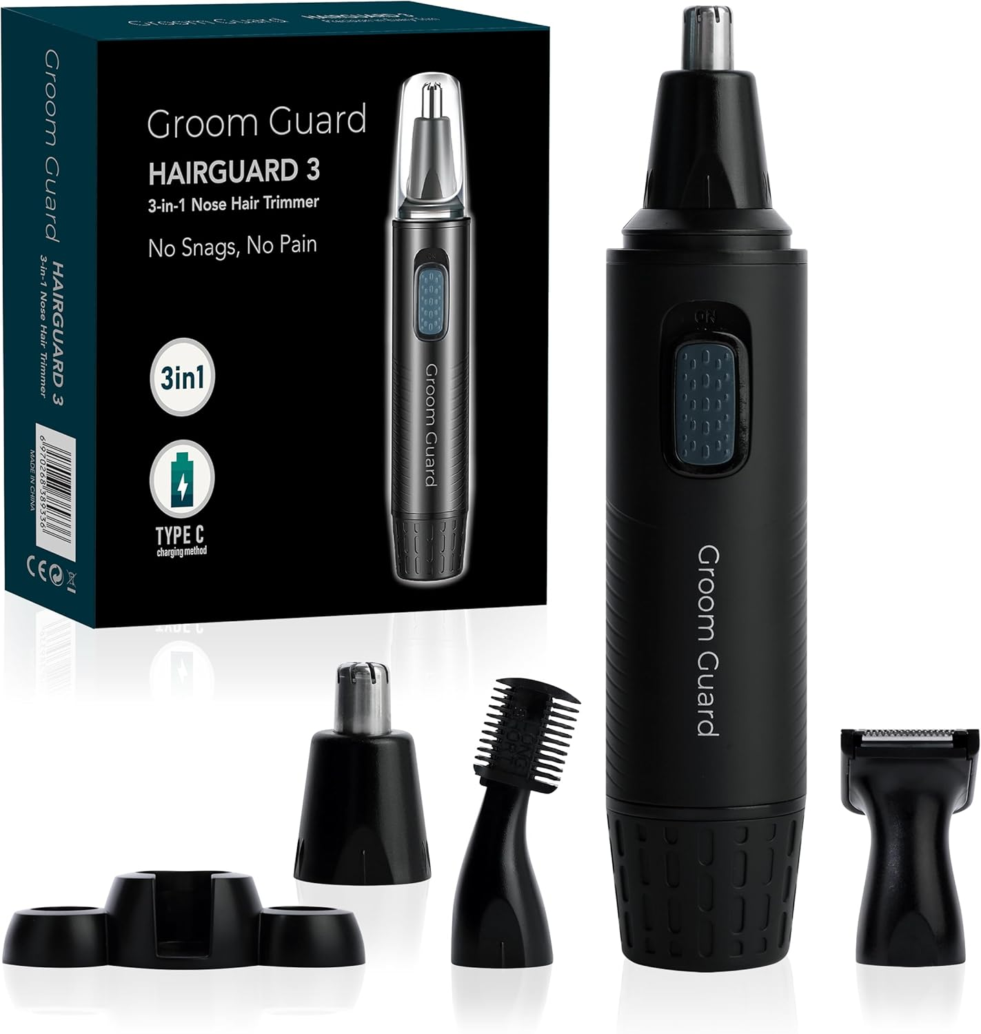 2025 Professional Painless 3-in-1 USB Rechargeable Nose Hair Trimmer for Men