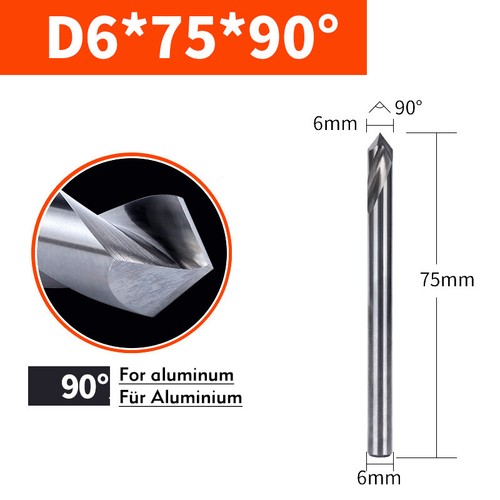 Carbide 60°/90°/120° Degree Chamfer&Spotting Drill 3mm-12mm Countersink Cutter - Picture 35 of 61