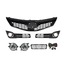 For 2012-2014 Toyota Camry SE Front Bumper Grille Fog Light &Cover Trim 6PCS Set