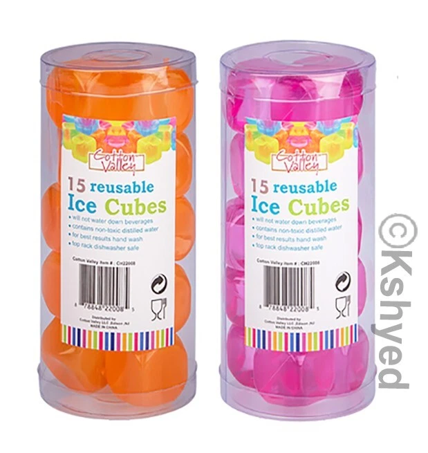 30 Pieces Plastic Reusable Ice Cubes Coolers Refreeze BPA FREE (2 pack)  - New - Image 3 of 4