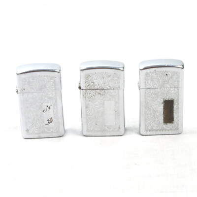Lot 3 Zippo Slim Venetian Feuerzeuge USA Griechische Buchstaben