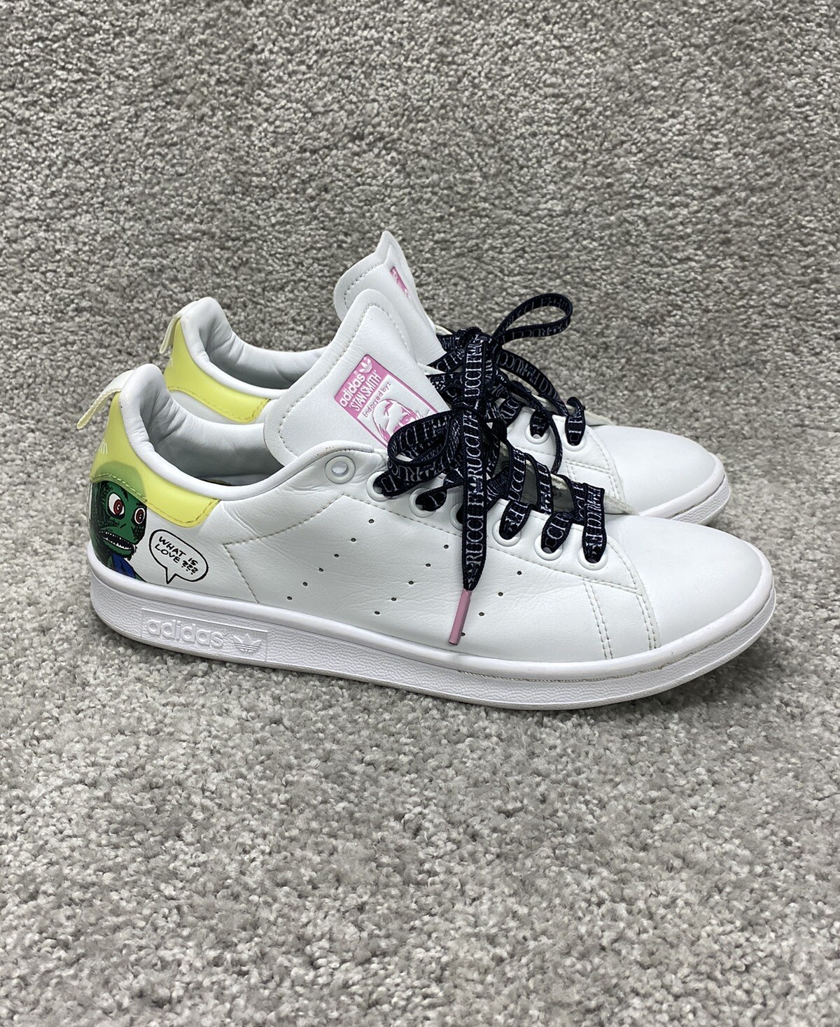 Adidas Stan Smith x Fiorucci Pop Art Edición Especial Mujer 7 Zapatos Blancos EG5152