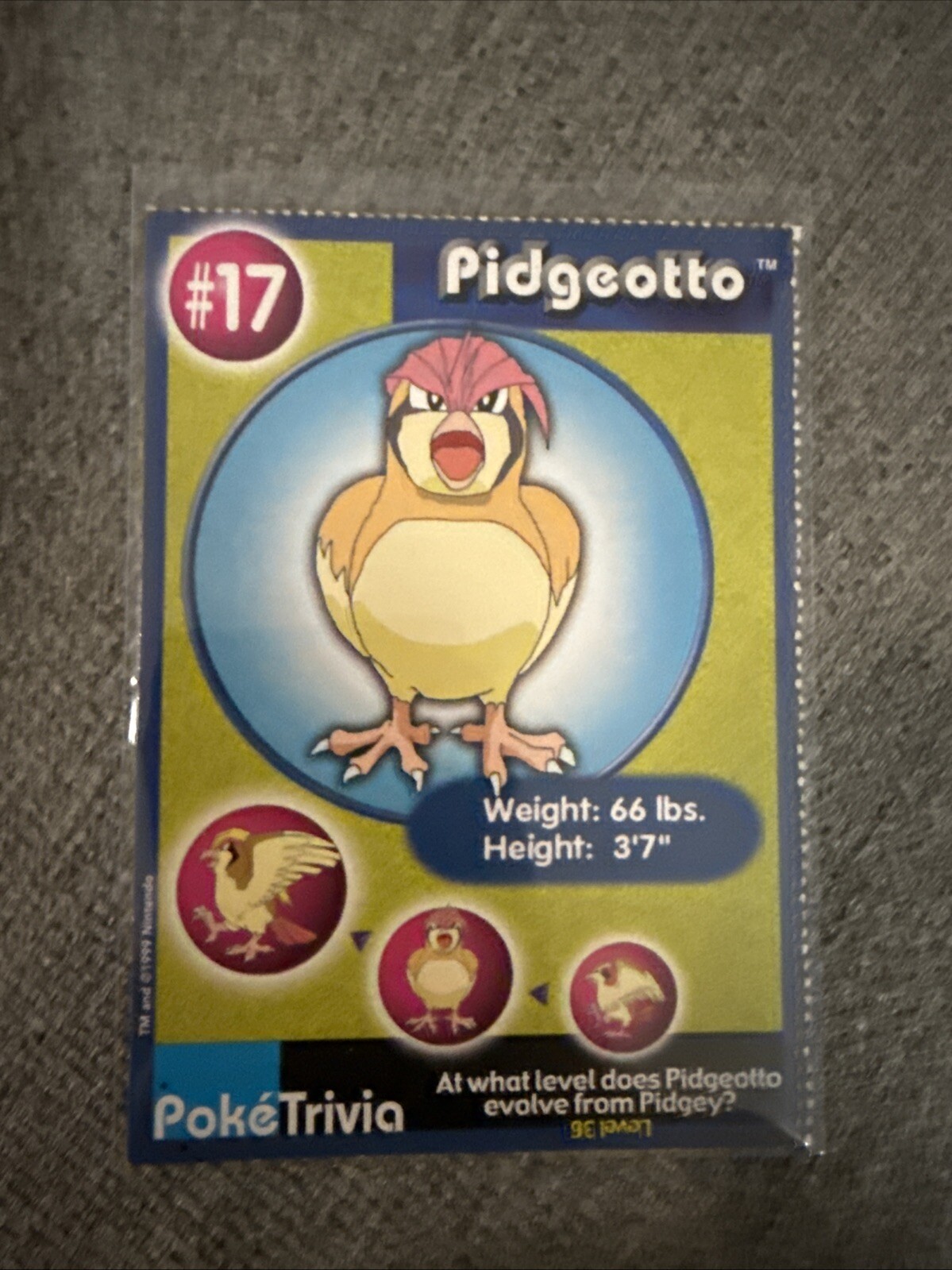 Burger King Pokémon Card Single Card Pidgeotto (BL46)
