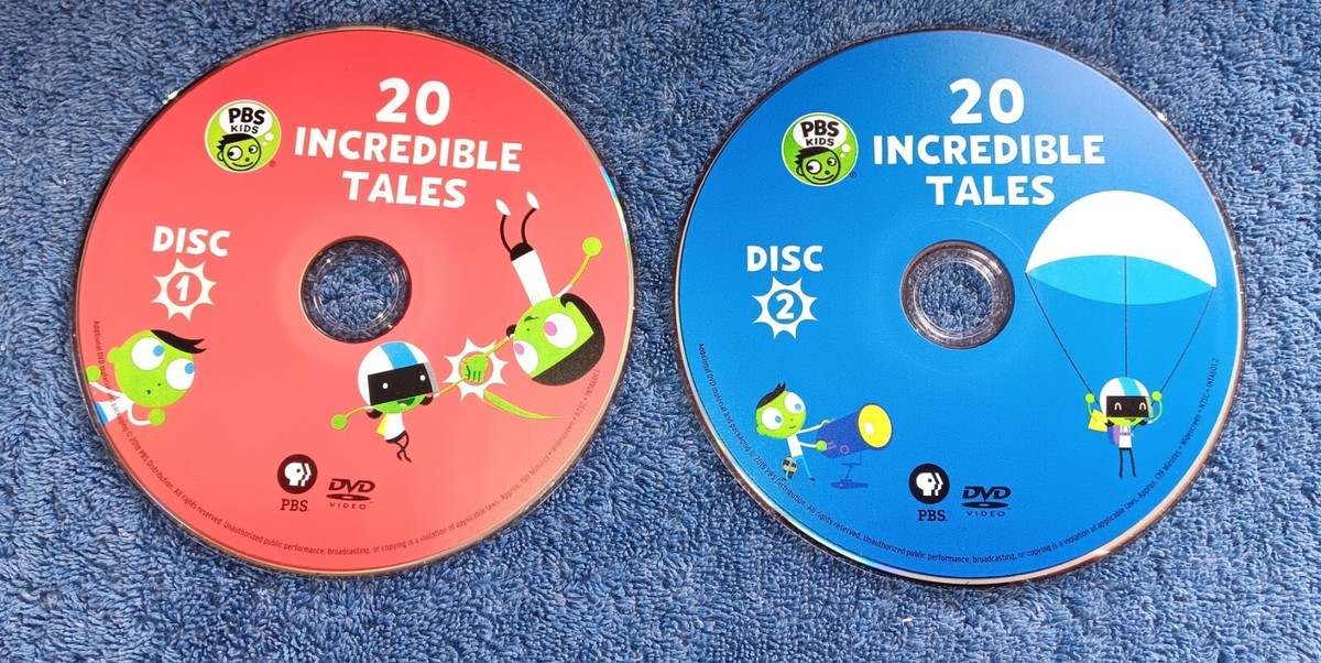 20 Incredible Tales DVD PBS Kids Arthur Caillou Daniel Tiger Super