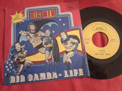 45g - THE BIG MEN '' BIG SAMBA - LIFE '' ITALY ' 1981 - OBSCURE GROUP ITALIA MINT