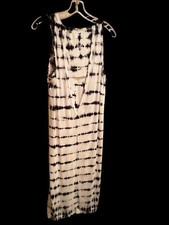 Tank Dress Western Layering Core Ladies XS Black White Coquette Girl Guess Tie D