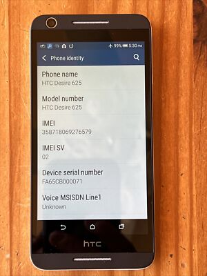 HTC Desire 625 - 8GB - Black&White (Cricket) Smartphone