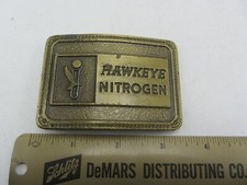 Vintage B  H Buckles Hawkeye Nitrogen Chemical Company Belt Buckle