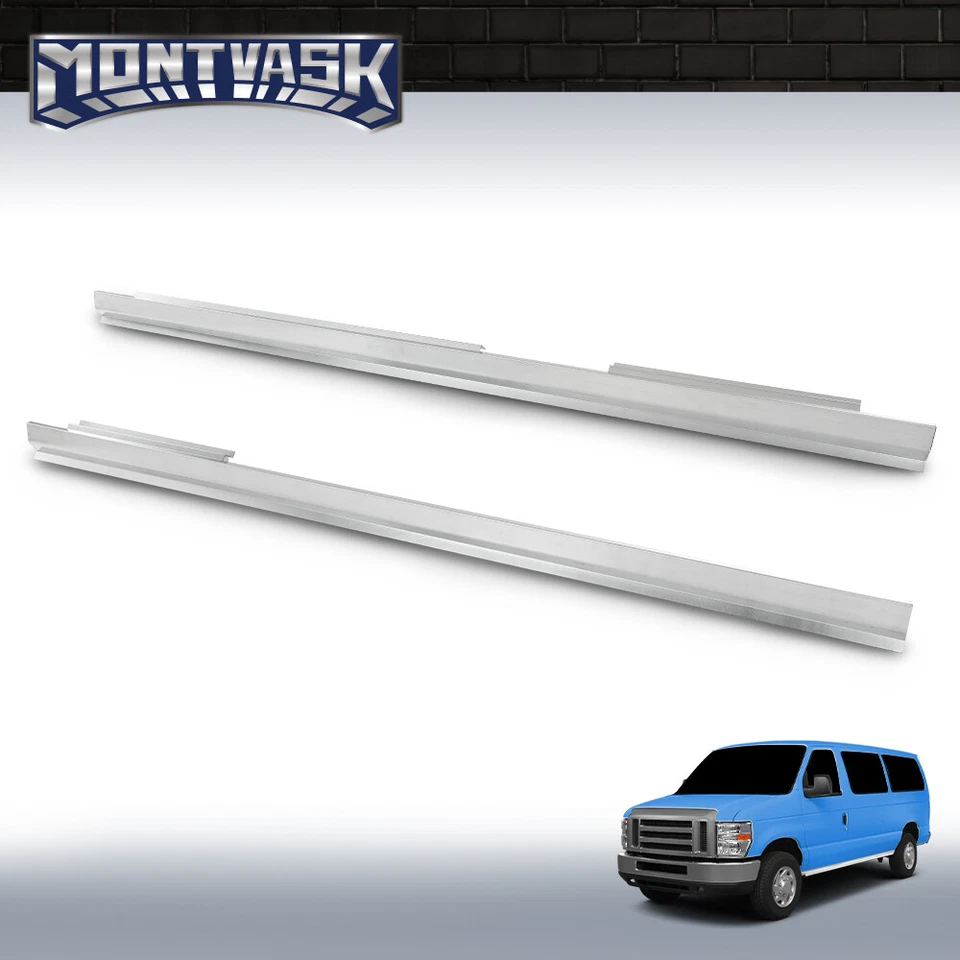 Rocker Panels Fit For 1992-2016 Ford Econoline E150 E250 Slip On Left & Right - Image 2 of 4