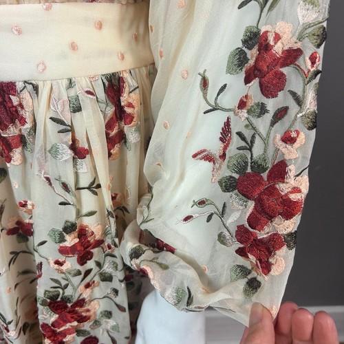 Zimmerman dress size 0 Sakura mini long sleeve embroidered open back long sleeve - Picture 12 of 17