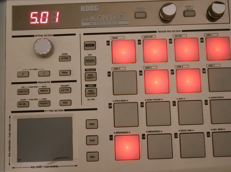 KORG padKONTROL MIDI Studio Controller KPC-1 USB Cable Untested.