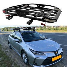 For Toyota Corolla 50 Roof Rack Top Cargo Carrier Basket W Led Lightscrossbar