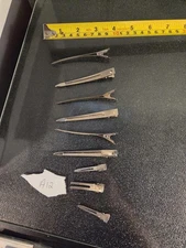 Hair Sectioning Clips | Anti Slip Styling Flat Stainless Steel - Vintage