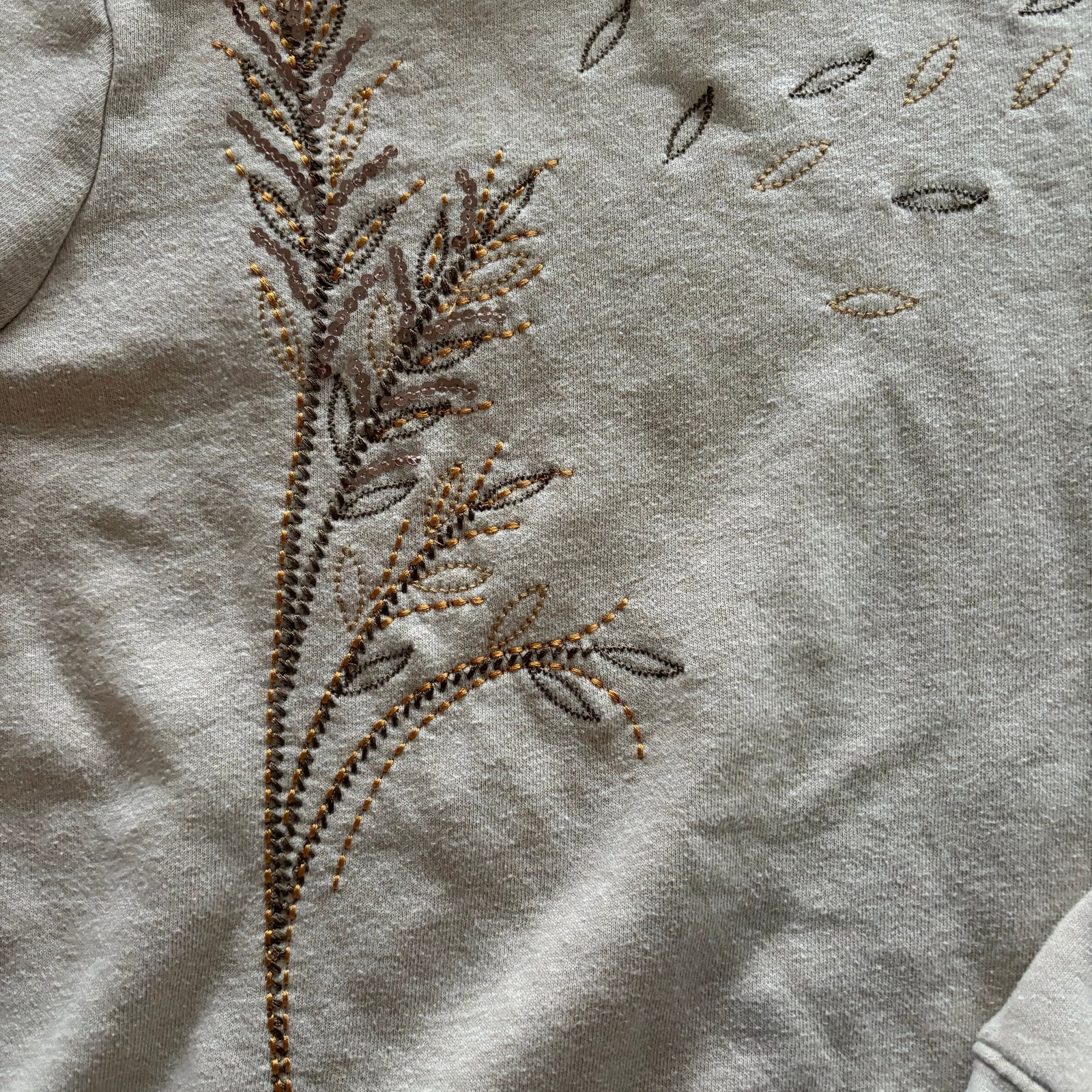 Vintage Basic Editions Embroidered Fall Wheat & L… - image 2