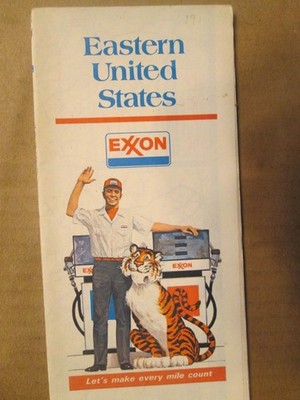 Exxon Road Map of Eastern United States 1977-78