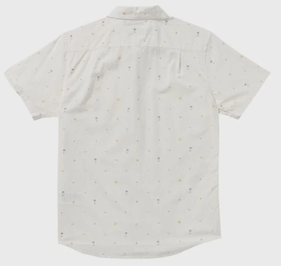 Camisa de manga corta RVCA Exotica Seersucker para hombre envío gratuito nueva con etiquetas mediana Foto 3 de 4