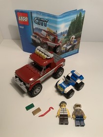 LEGO City Lot of 3: 4437 Police Pursuit, 60001 Fire Chief Car, 30566 Helicopter