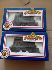 BACHMANN 00 RAKE OF 2 33-652 LMS GREY CATTLE WAGONS MINT/BOXED