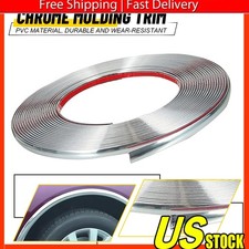0.3 Chrome Molding Trim Strip Car Door Window Bumper Protect Embellish 16ft 0.3 Chrome Molding Trim Strip Car Door Window Bumper Protect Embellish 16ft