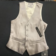 Little Black Tux Silver Gray Tuxedo Vest Size...
