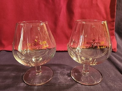 2 BRANDY SNIFTERS, GOLD Trimmed - COURVOISIER Le Cognac de Napoleon