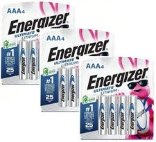 12 Energizer L92 Ultimate Lithium AAA Batteries