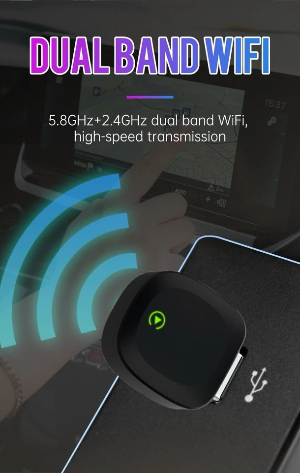 2 in 1 Wireless CarPlay Android Auto Adapter 2025 - Upgrade Wired to Wireless - Image 3 of 4