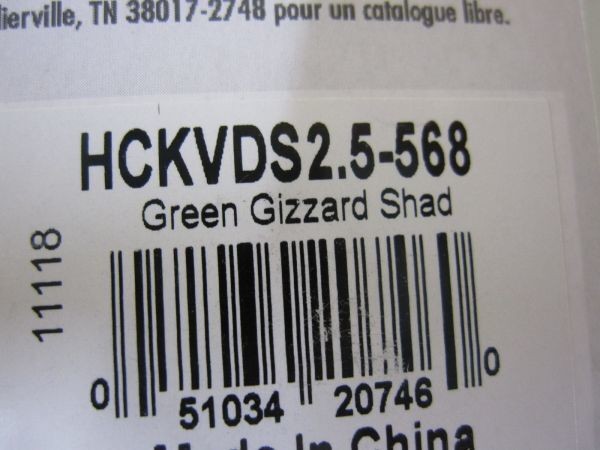 Strike King KVD2.5 568 Green Gizzard Shad New Lures - Image 2