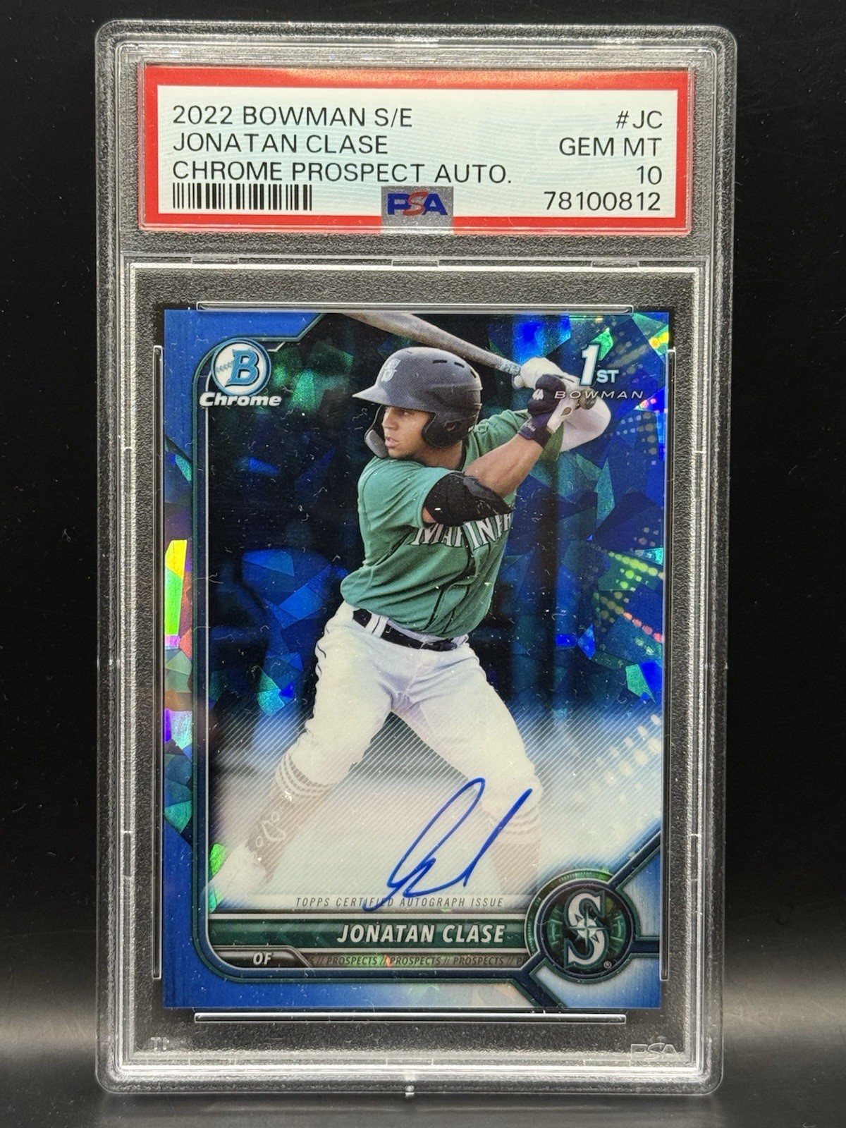 2022 Bowman Chrome Sapphire Edition JONATAN CLASE RC Auto PSA 10 1st