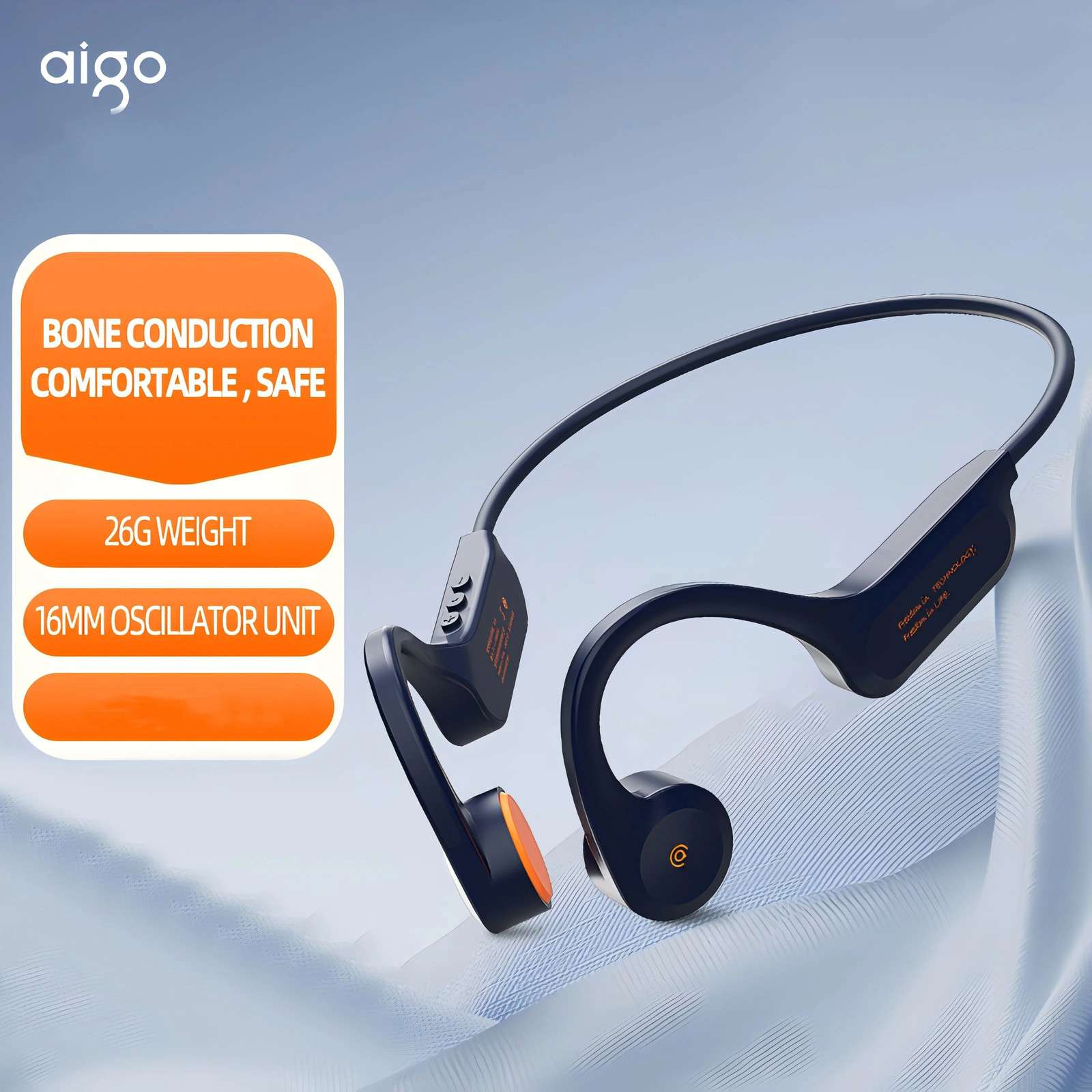 Wireless Bone Conduction Sports Headphones with Ear Hook for Long Battery Life