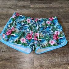 Franks Swim Trunks Mens XL Hawaiian Hibiscus Floral Board Shorts Tropical
