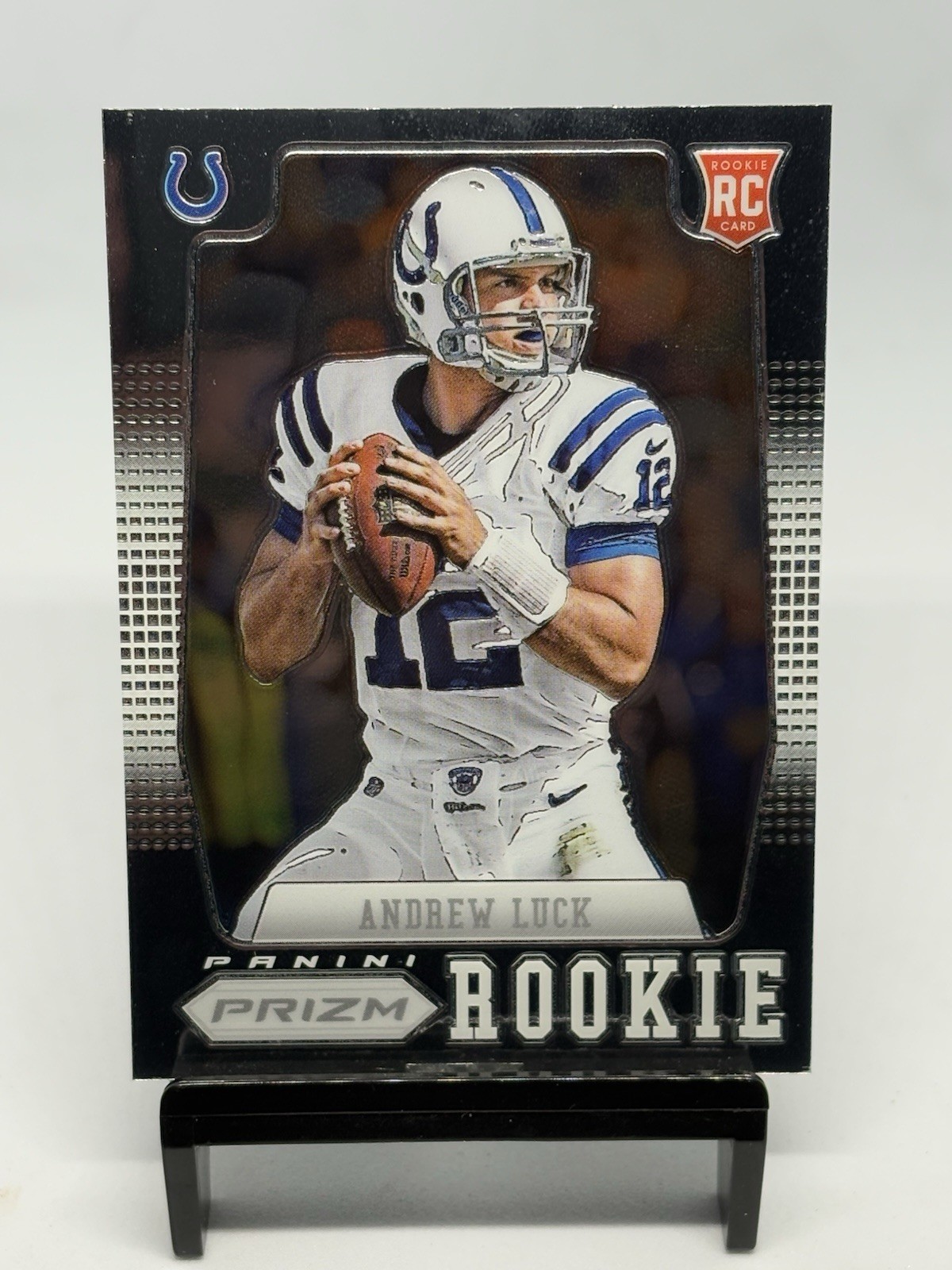 2012 Panini Prizm Andrew Luck (Ball at Shoulder) #203 Rookie RC Colts