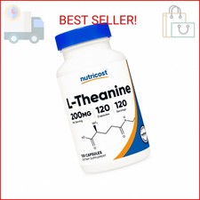 Nutricost L-Theanine 200mg, 120 Capsules, Double Strength - Non-GMO, Gluten Free