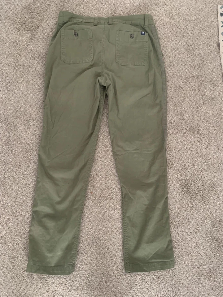GAP Womens Size 8 Relaxed Girlfriend Green Chino Pants Great Cond - Image 3 of 3