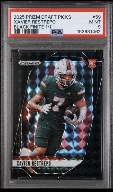 2025 Panini Prizm Draft Picks - Xavier Restrepo #59 Black Finite 1/1 PSA 9