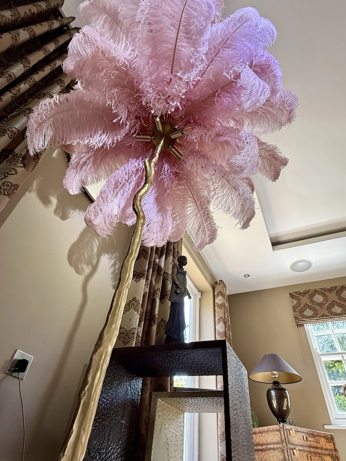 Gallery image 18 for Ostrich Feather Burlesque Floor Lamp With Brass Stand RRP £1,276